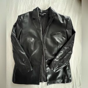 Black pleather blazer
